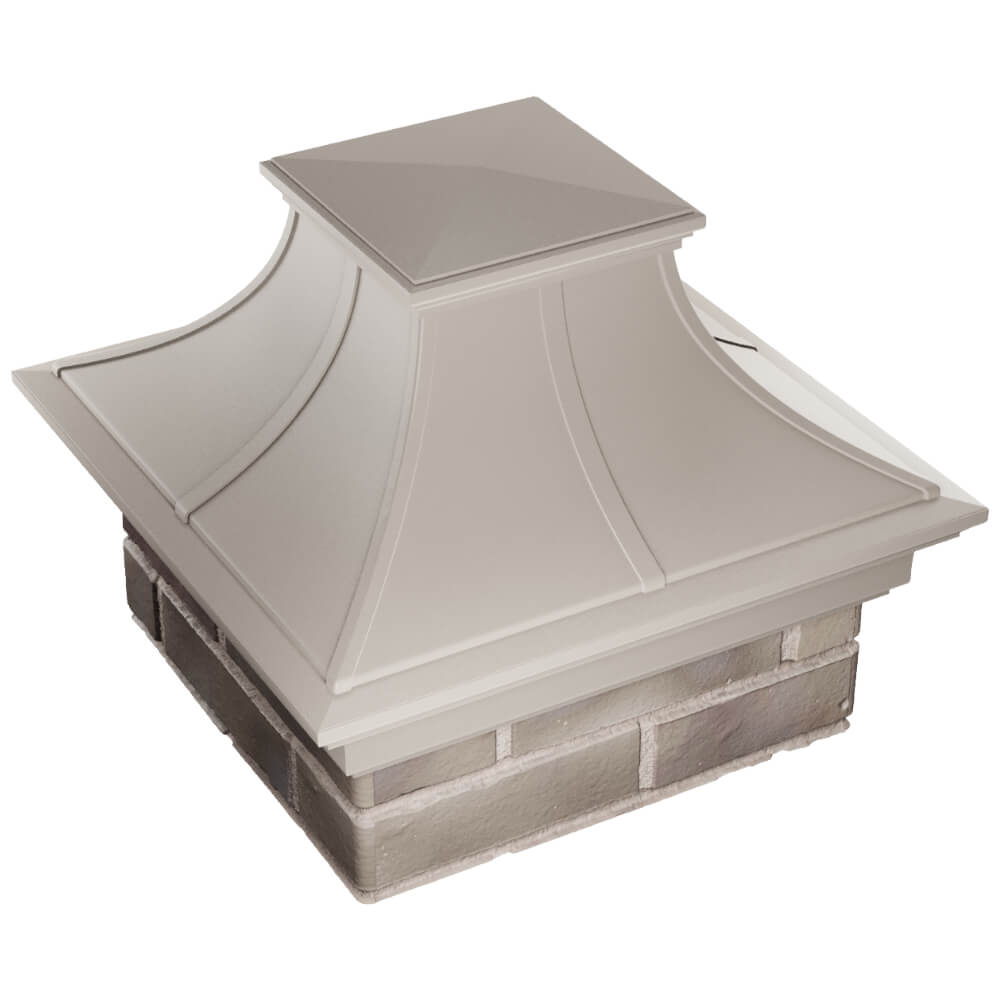 Колпак Zking Монблан Премиум Бежевый на столб 1.5х1.5 кирпича (385х385мм) в Невинномысске фото
