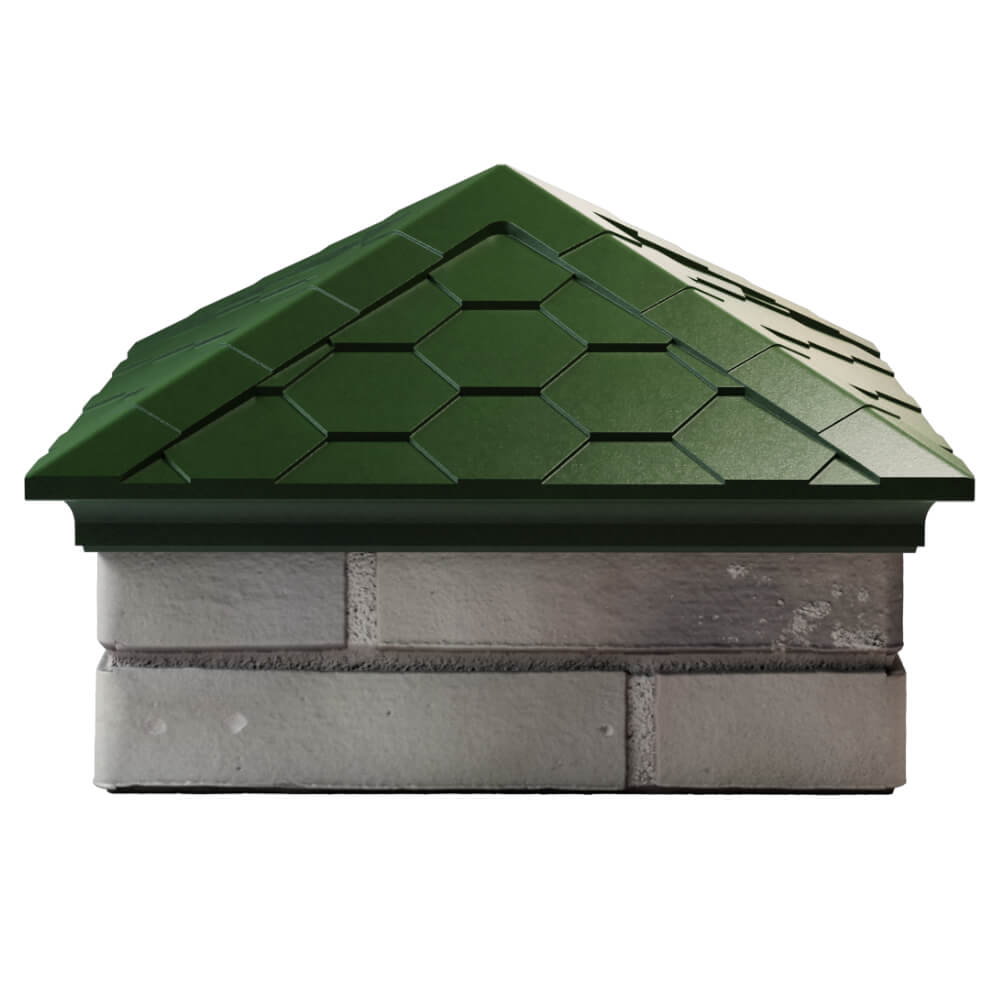 Колпак Zking Эверест Зеленый на столб 1.5х1.5 кирпича (390х390мм) Невинномысск фото